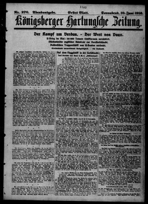 Königsberger Hartungsche Zeitung vom 10.06.1916