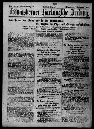 Königsberger Hartungsche Zeitung vom 13.06.1916
