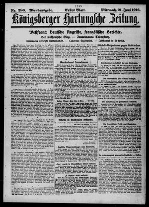 Königsberger Hartungsche Zeitung vom 21.06.1916