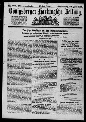 Königsberger Hartungsche Zeitung on Jun 22, 1916