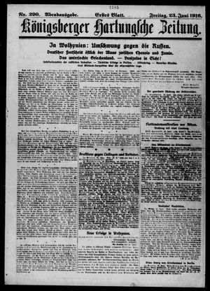 Königsberger Hartungsche Zeitung vom 23.06.1916