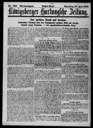 Königsberger Hartungsche Zeitung vom 27.06.1916