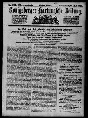 Königsberger Hartungsche Zeitung vom 15.07.1916