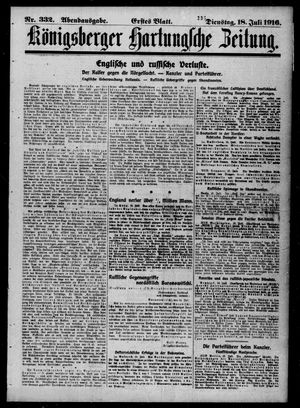 Königsberger Hartungsche Zeitung vom 18.07.1916