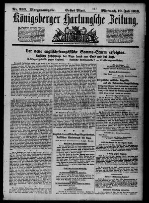 Königsberger Hartungsche Zeitung vom 19.07.1916