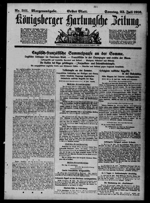 Königsberger Hartungsche Zeitung vom 23.07.1916
