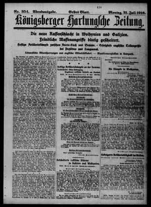 Königsberger Hartungsche Zeitung vom 30.07.1916