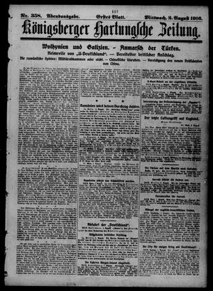 Königsberger Hartungsche Zeitung vom 02.08.1916