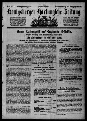 Königsberger Hartungsche Zeitung on Aug 10, 1916