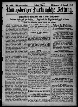 Königsberger Hartungsche Zeitung vom 16.08.1916