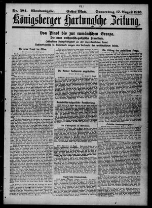 Königsberger Hartungsche Zeitung vom 17.08.1916