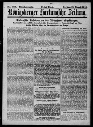 Königsberger Hartungsche Zeitung on Aug 18, 1916