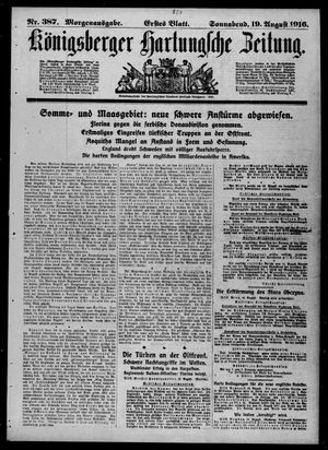Königsberger Hartungsche Zeitung vom 19.08.1916