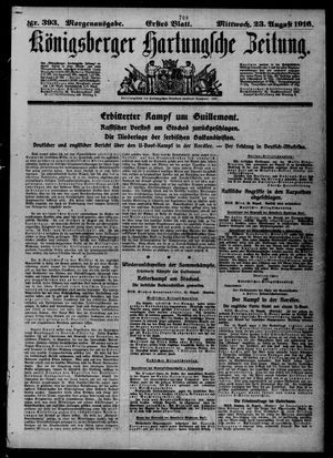 Königsberger Hartungsche Zeitung on Aug 23, 1916
