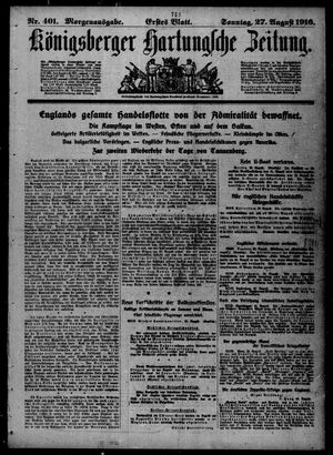 Königsberger Hartungsche Zeitung vom 27.08.1916