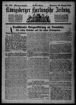 Königsberger Hartungsche Zeitung vom 29.08.1916