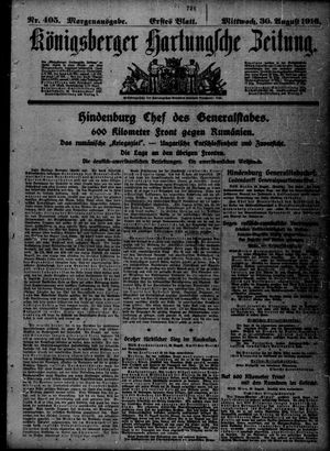 Königsberger Hartungsche Zeitung vom 30.08.1916