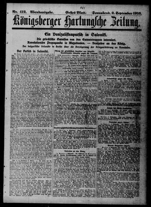 Königsberger Hartungsche Zeitung vom 02.09.1916