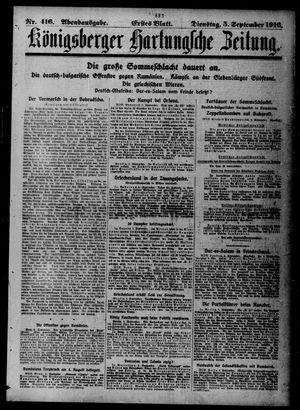 Königsberger Hartungsche Zeitung on Sep 5, 1916