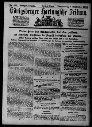 Königsberger Hartungsche Zeitung vom 07.09.1916