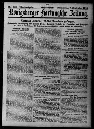 Königsberger Hartungsche Zeitung vom 07.09.1916