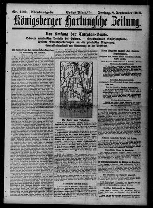 Königsberger Hartungsche Zeitung vom 08.09.1916