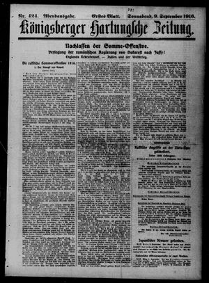 Königsberger Hartungsche Zeitung vom 09.09.1916