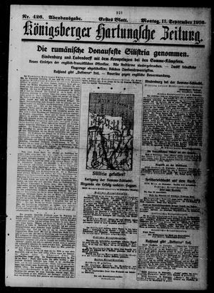 Königsberger Hartungsche Zeitung vom 11.09.1916