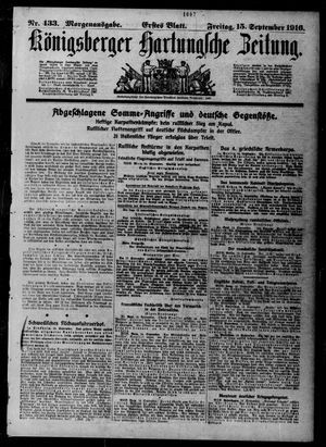 Königsberger Hartungsche Zeitung on Sep 15, 1916