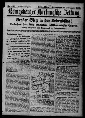 Königsberger Hartungsche Zeitung vom 16.09.1916