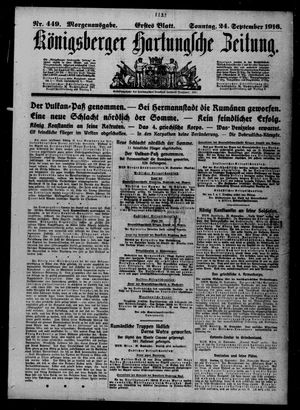 Königsberger Hartungsche Zeitung vom 24.09.1916