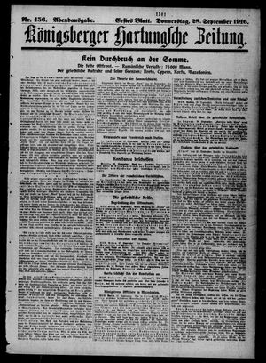 Königsberger Hartungsche Zeitung vom 28.09.1916