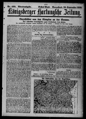 Königsberger Hartungsche Zeitung on Sep 30, 1916