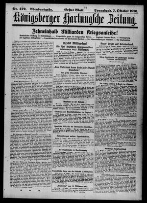 Königsberger Hartungsche Zeitung vom 07.10.1916