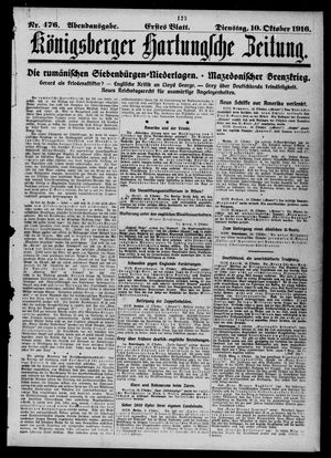Königsberger Hartungsche Zeitung vom 10.10.1916