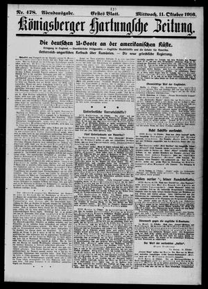 Königsberger Hartungsche Zeitung vom 11.10.1916