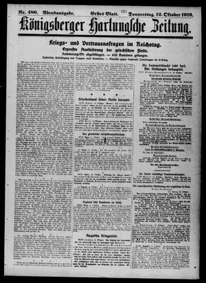 Königsberger Hartungsche Zeitung vom 12.10.1916