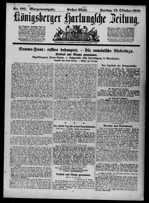 Königsberger Hartungsche Zeitung on Oct 13, 1916