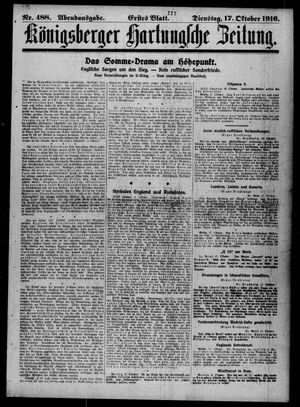 Königsberger Hartungsche Zeitung vom 17.10.1916