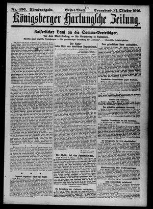 Königsberger Hartungsche Zeitung on Oct 21, 1916