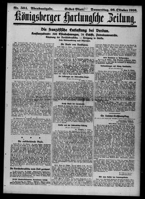 Königsberger Hartungsche Zeitung vom 26.10.1916