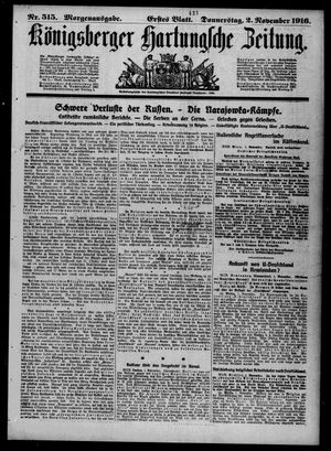 Königsberger Hartungsche Zeitung vom 02.11.1916