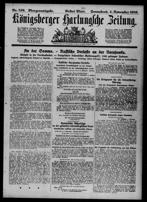 Königsberger Hartungsche Zeitung vom 04.11.1916