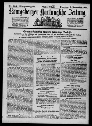 Königsberger Hartungsche Zeitung vom 07.11.1916