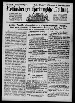 Königsberger Hartungsche Zeitung on Nov 8, 1916