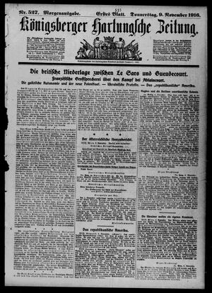 Königsberger Hartungsche Zeitung on Nov 9, 1916