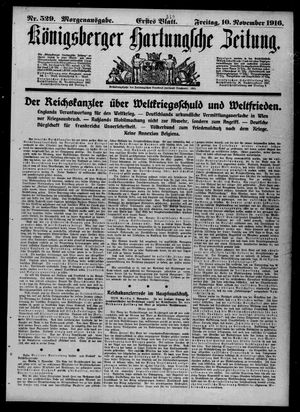 Königsberger Hartungsche Zeitung vom 10.11.1916