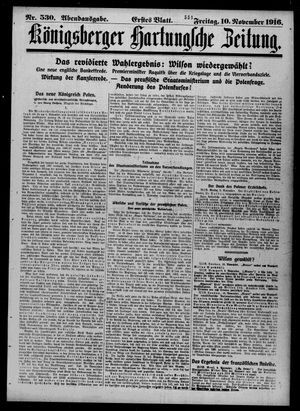 Königsberger Hartungsche Zeitung on Nov 10, 1916