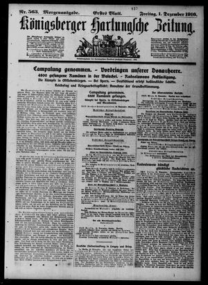 Königsberger Hartungsche Zeitung vom 01.12.1916