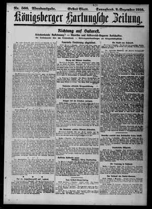 Königsberger Hartungsche Zeitung on Dec 2, 1916